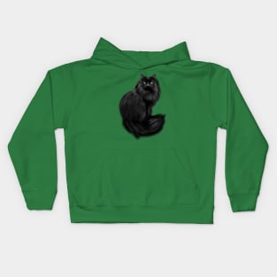 Beautiful Long Haired Cat Kids Hoodie